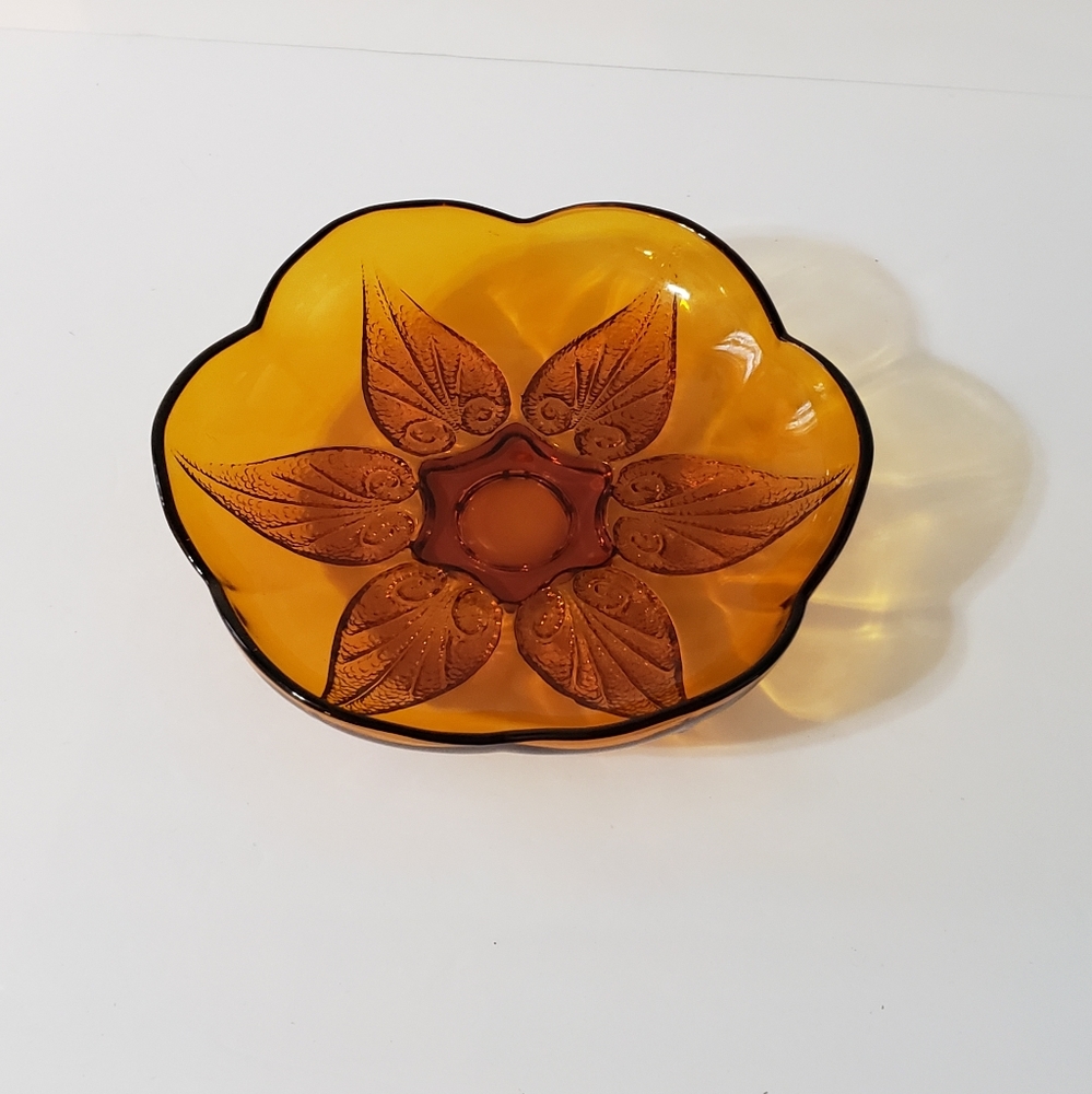 Vintage Indiana Glass Bowl Amber